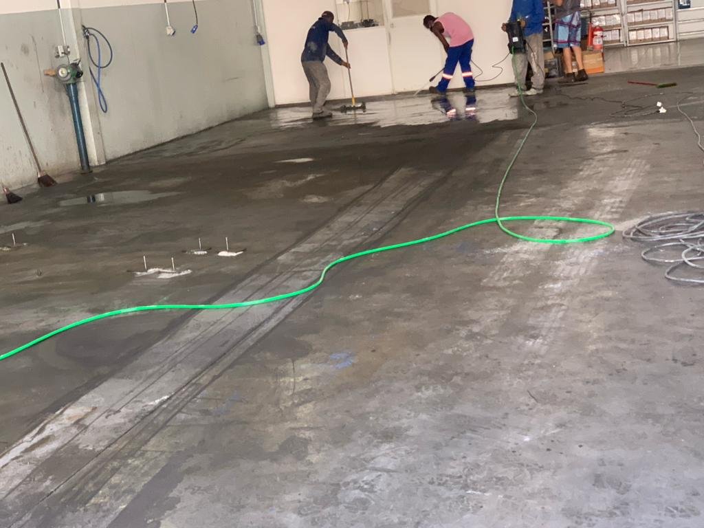 Preparação do piso para concreto polido