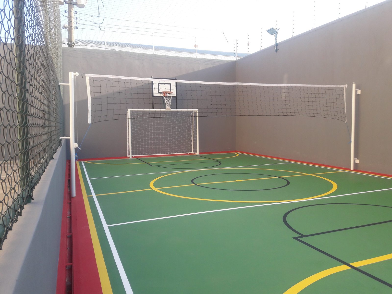 Aplicação em quadras de clubes